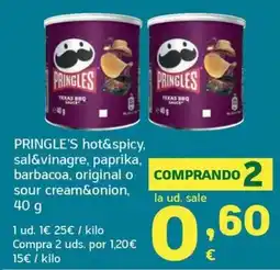 HiperDino Pringles hot&spicy oferta