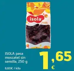 HiperDino isola pasa moscatel sin semilla oferta