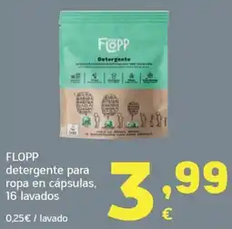 HiperDino Flopp detergente para ropa en cápsulas oferta
