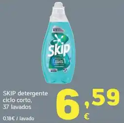 HiperDino Skip detergente ciclo corto oferta