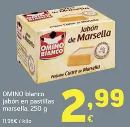 HiperDino Omino blanco jabón en pastillas marsella oferta
