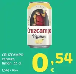 HiperDino Cruzcampo radler oferta