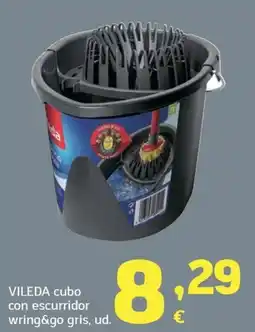 HiperDino Vileda cubo con escurridor wring&go gris oferta