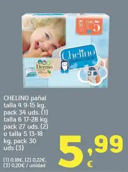 HiperDino Chelino pañal oferta