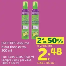 HiperDino Fructios espuma hidra risos extra oferta