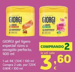 HiperDino Giorgi gel ligero oferta