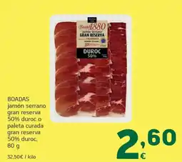 HiperDino Boadas jamón serrano gran reserva oferta
