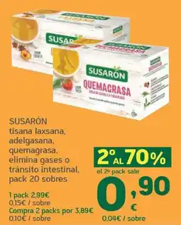HiperDino Susaron tisana laxsana, adelgasana, quemagra, elimina gases o tránsito intestinal oferta
