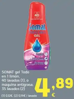 HiperDino Somat gel Todo en 1 limón oferta
