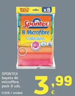 HiperDino Spontex bayeta de microfibra oferta