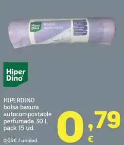 HiperDino Hiper Dino bolsa basura autocompostable perfumada oferta
