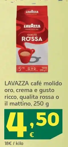 HiperDino Lavazza café molido oro oferta