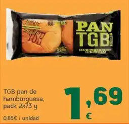 HiperDino TGB pan de hamburguesa oferta