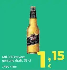 HiperDino Miller cerveza genuine draft oferta