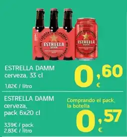 HiperDino estrella damm cerveza oferta