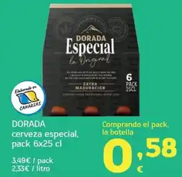 HiperDino Dorada cerveza especial oferta