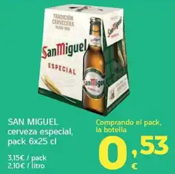 HiperDino San Miguel cerveza especial oferta