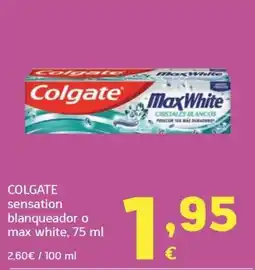 HiperDino colgate sensation blanqueador o max white oferta