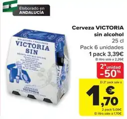 Carrefour Cerveza Victoria sin alcohol oferta