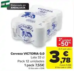 Carrefour Cerveza VICTORIA 0,0 oferta