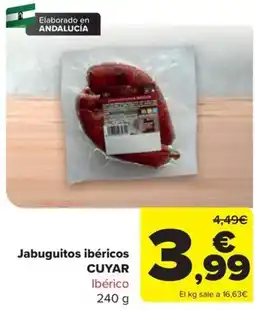 Carrefour Cuyar jabuguitos ibéricos oferta