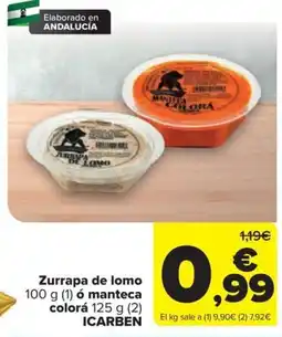 Carrefour Icarben zurrapa de lomo oferta