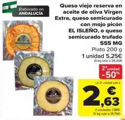 Carrefour El Isleño queso semicurado oferta