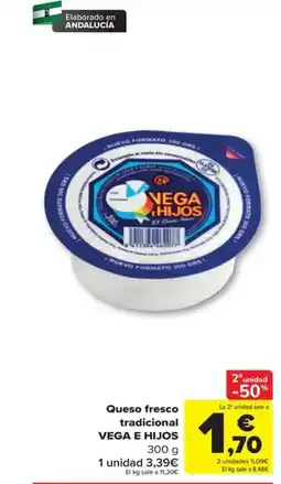 Carrefour Vega e hijos queso fresco tradicional oferta