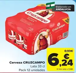 Carrefour Cerveza Cruzcampo oferta
