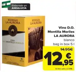 Carrefour Bodegas La Aurora vino D.O. Montilla-Moriles blanco oferta