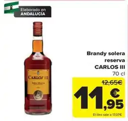 Carrefour Carlos iii brandy solera reserva oferta
