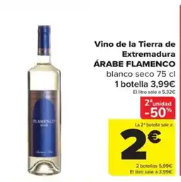 Carrefour Árabe flamenco vino blanco seco oferta