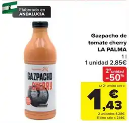 Carrefour La Palma gazpacho de tomate cherry oferta