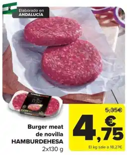 Carrefour Hamburdehesa burger meat de novilla oferta