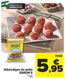 Carrefour Simon's albóndigas de pollo oferta