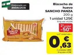 Carrefour Sancho Panza bizcocho de huevo oferta