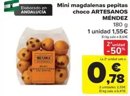 Carrefour Méndez mini magdalenas pepitas choco oferta