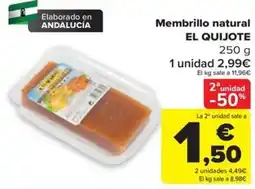 Carrefour El Quijote membrillo natural oferta