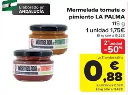 Carrefour La Palma mermelada tomate o pimiento oferta