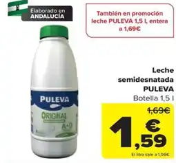 Carrefour Puleva leche semidesnatada oferta
