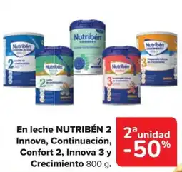 Carrefour Nutribén Innova, Continuación, Confort 2, Innova 3 y Crecimiento oferta
