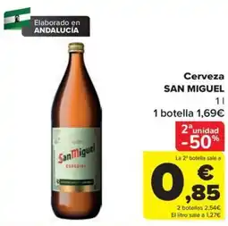 Carrefour San Miguel cerveza oferta