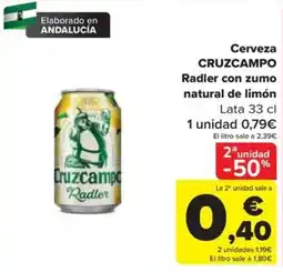 Carrefour Cruzcampo Radler oferta
