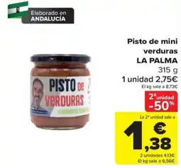 Carrefour La Palma pisto de mini verduras oferta