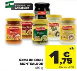 Carrefour Montealbor gama de salsas oferta