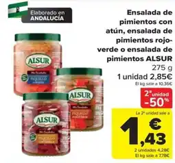 Carrefour Alsur ensalada de pimientos con atún oferta