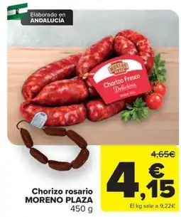 Carrefour Moreno plaza chorizo rosario oferta