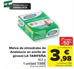 Carrefour La Tarifeña melva de almadraba de andalucía en aceite de girasol oferta