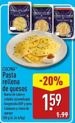 ALDI Cucina pasta rellena de quesos oferta