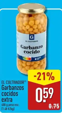 ALDI El cultivador garbanzos cocidos extra oferta